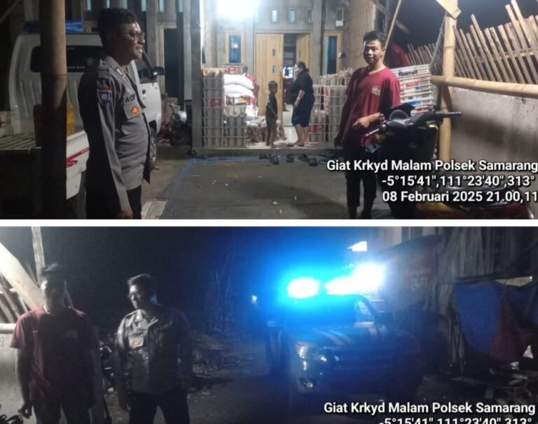 Giat Patroli Presisi Serta Mitigasi Garut Lautan Biru, Di Wilayah Hukum Polsek Samarang.