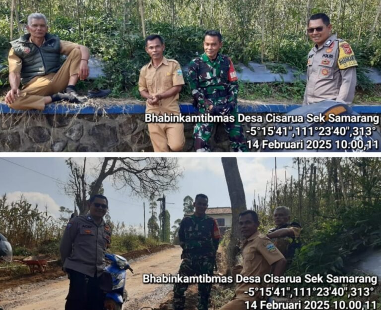 Sinergitas TNI POLRI, Polsek Samarang Melalui Personil Giat Sambang RW di Desa Cisarua.