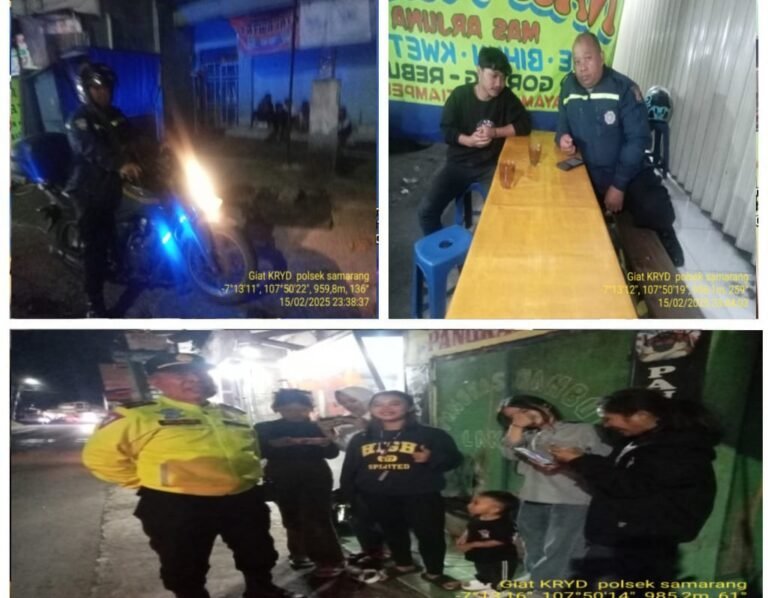 Polsek Samarang Lakukan Patroli KRYD Pada Malam Hari.