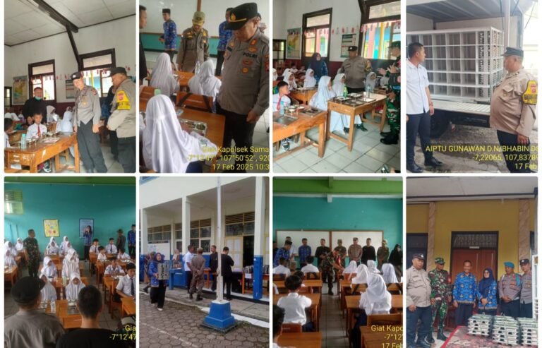 Polsek Samarang Giat Monitoring Program Makan Bergizi Gratis Di Beberapa Sekolah Di Wilayah Kec Samarang.