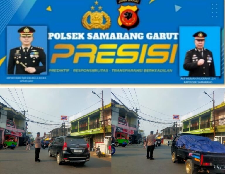 Beri Rasa Aman Pada Pengguna Jalan, Polsek Samarang Lakukan Lalin Sore Hari.