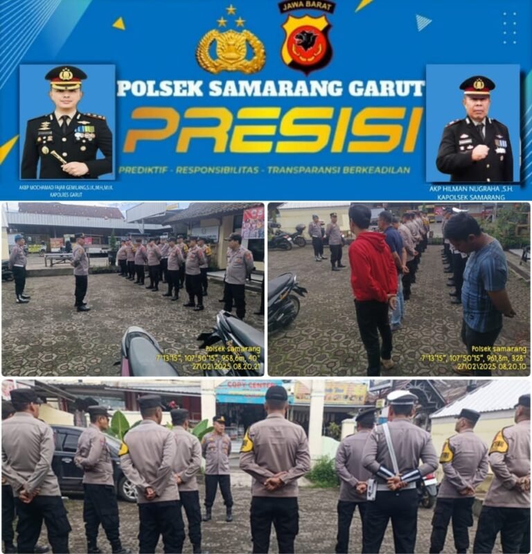 Polsek Samarang AKP Hilman Nugraha.,S.H. Menggelar Giat Apel Pagi