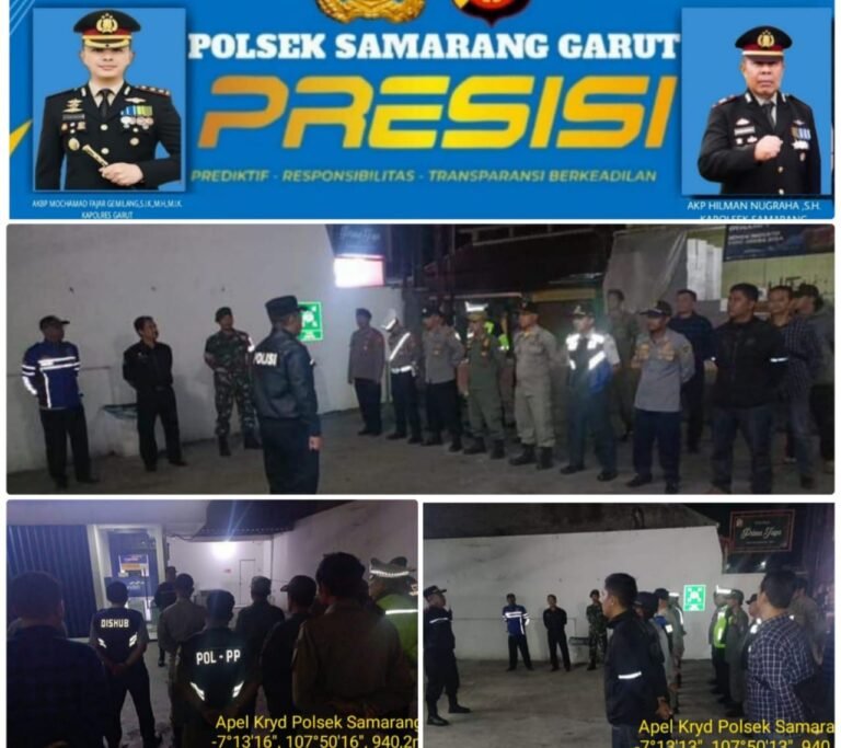 Giat Apel Gabungan Dalam Rangka Cipta Kondisi Di Wilayah Hukum Polsek Samarang.
