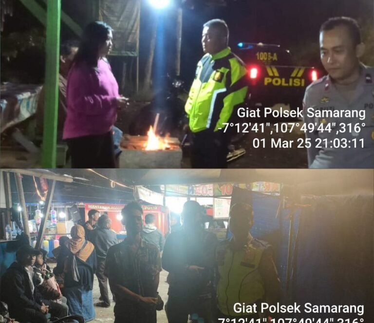 Polsek Samarang Lakukan Pengecekan Poskamling, Dan Kontrol Petugas Ronda Malam.
