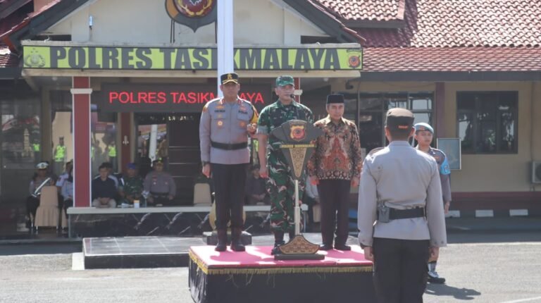 Polres Tasikmalaya Gelar Apel Pasukan Pemungutan Suara Ulang