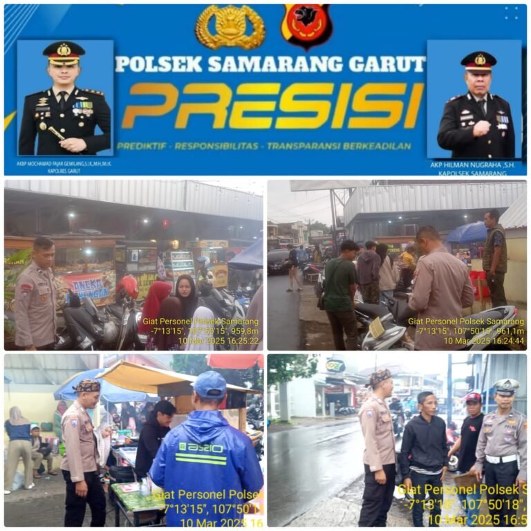 Personil Polsek Samarang Giat Patroli Sore, Sekaligus Pengamanan Masyarakat Ngabuburit.