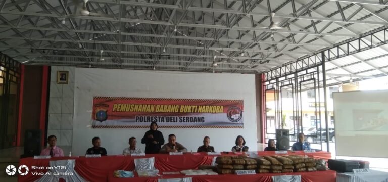 Satreskoba Polresta Deliserdang Musnahkan Sabu 2,9 Kg, Ganja 50 Kg, dan 41 Butir Ekstasi