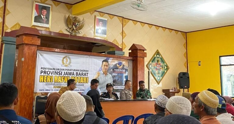 Polsek Ciamis Polres Ciamis Monitoring Reses Anggota DPRD Jabar di Desa Imbanagara