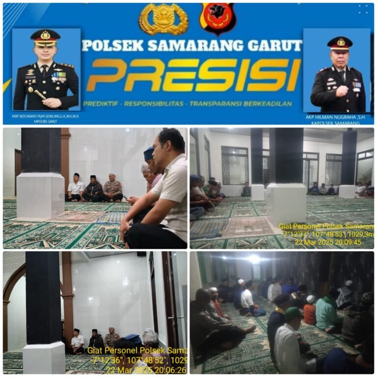 Polsek Samarang Menjalin Kedekatan, Bersama Masyarakat Dengan Cara Tarawih Keliling Di Mesjid…….
