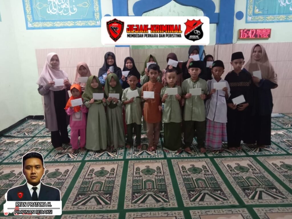 Media Jejak Kriminal Salurkan Santunan untuk Santri dan Anak Yatim di Yayasan Nurul Qolbu Al-Barokah