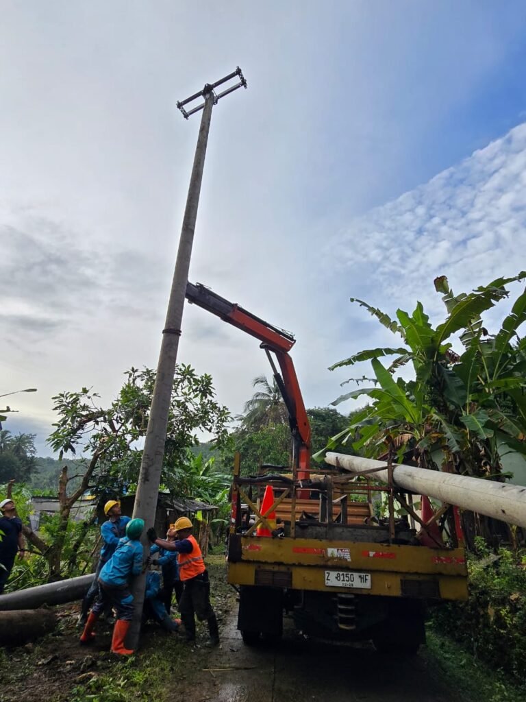 Penormalan Konstruksi Jaringan Ketenagalistrikan PLN Terdampak Akibat Tertimpa Pohon