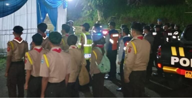 Cipkon Malam Takbir, Pam Ops Ketupat Lodaya 2025 Apel Gabungan di Pos Pengamanan Panjalu