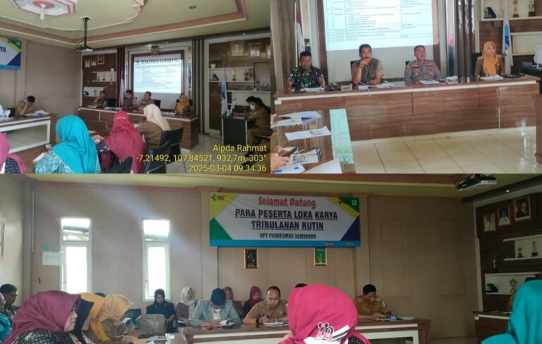 Giat Kapolsek Samarang Hadiri Loka Karya Mini di UPT Puskesmas Samarang.