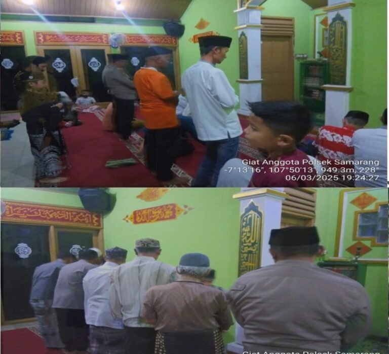 Polsek Samarang Laksanakan Tarawih Keliling Di Masjid Miftahul Hasanah.
