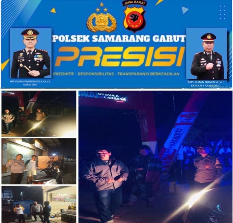 Polsek Samarang Lakukan Patroli, Sekaligus Bangunkan Masyarakat Sahur.
