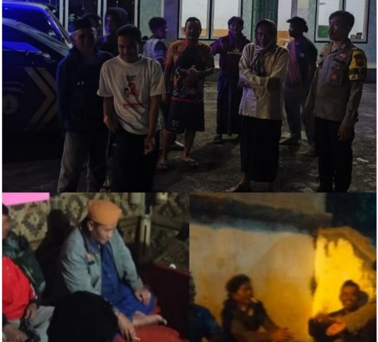 Polsek Samarang Giat Patroli Sambang, Sekaligus Woro-Woro Bangunkan Warga Untuk Sahur