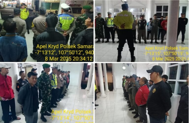 Gelar Apel Gabungan Dalam Rangka Cipkon Di Wilayah Hukum Polsek Samarang