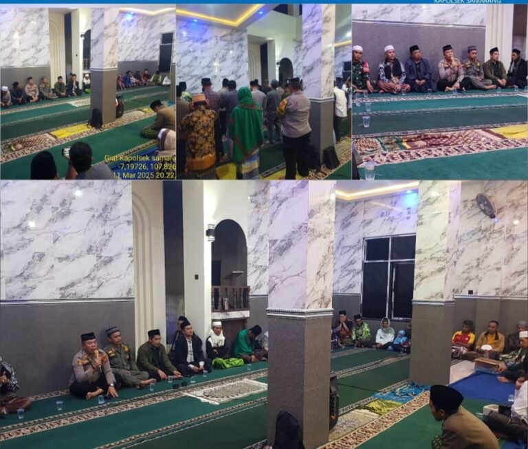 Polsek Samarang Gelar Tarling Di Masjid Fauzul Muhtadin Bersama Tokoh Agama.