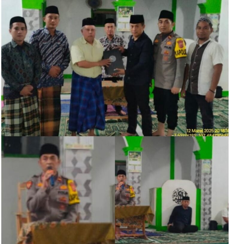 Polsek Caringin Laksanakan Tarawih Keliling Di Mesjid Jamie Nurul Iman.