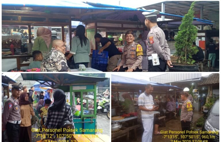 Polsek Samarang Giat Pengaturan Lalu Lintas Sore. Dalka Pengamanan Warga Ngabuburit.