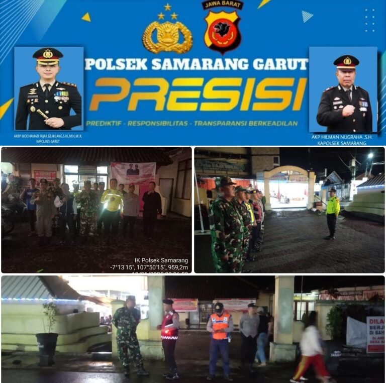 Polsek Samarang AKP Hilman Nugraha.,S.H. Bersama Jajaran Laksanakan Apel Gabungan.