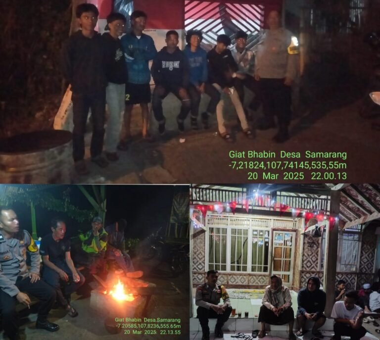 Polsek Samarang Giat Patroli Siskamling, Dan Beri Himbauan Pada Petugas Ronda.