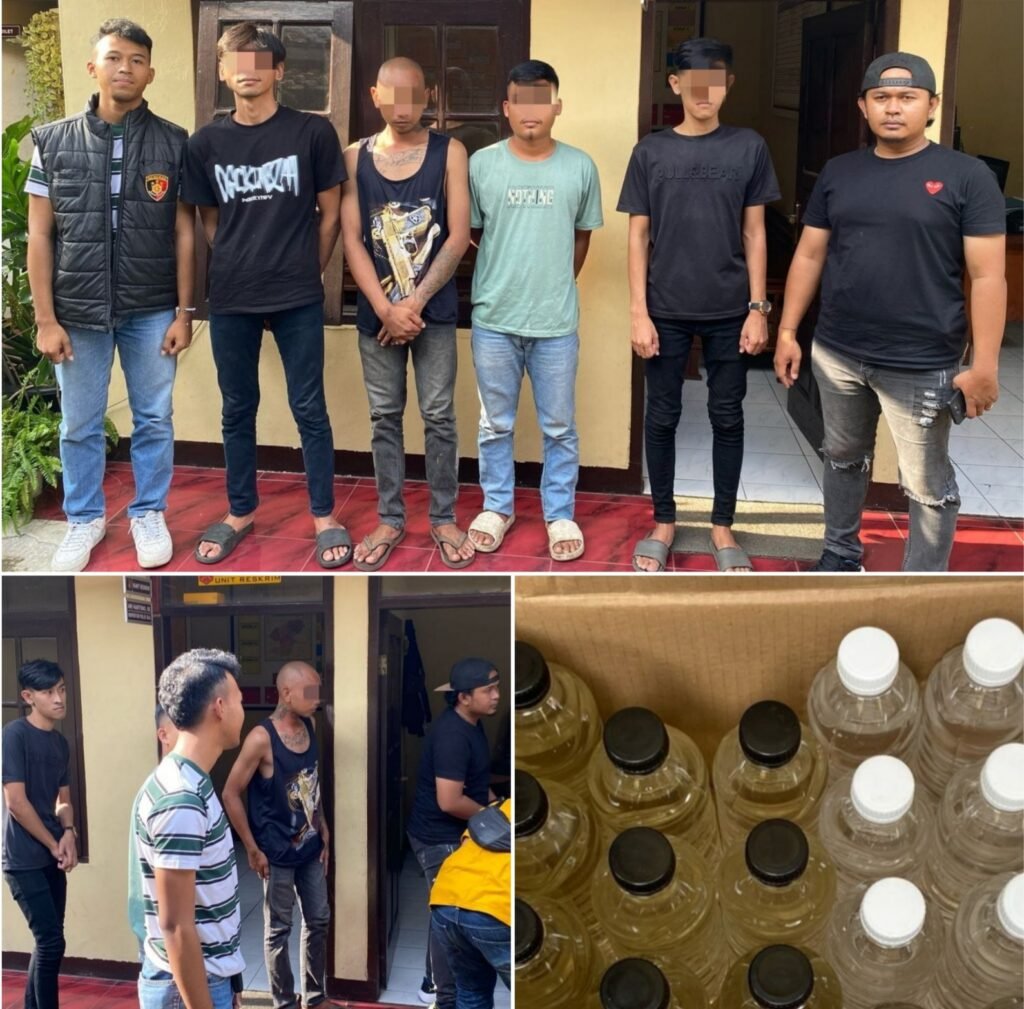 Empat Remaja Sedang Asik Pesta Miras, Di Amankan Sat Reskrim Polres Garut.