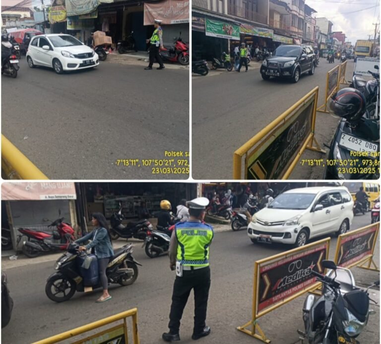 Giat Pengaturan Lalu Lintas Sore hari. Di wilayah Hukum Polsek Samarang.