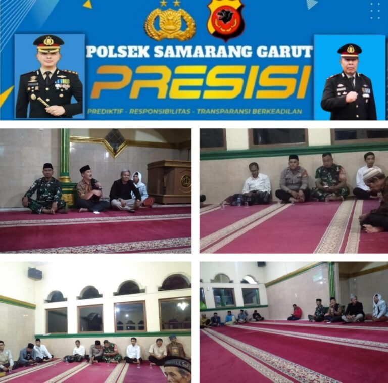 Polsek Samarang Gelar Tarawih Keliling, Di Mesjid Al-Mubarokah Desa Cintakarya,