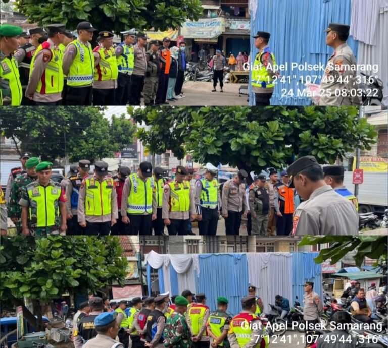 Gelar Apel Gabungan Polsek Samarang Bersama Anggota Pospam, Dalka Operasi Ketupat Lodaya 2025.