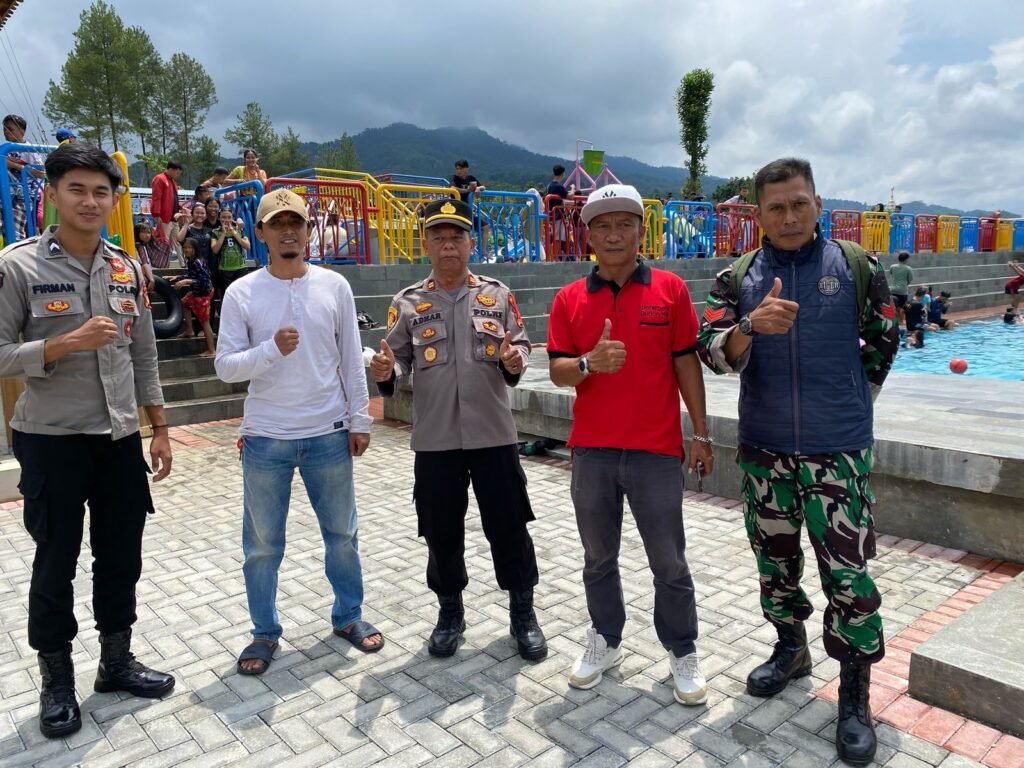 Cipkon Libur Lebaran 2025, Polsek Cipaku Polres Ciamis Awasi Kawasan Obwis di Sukawening