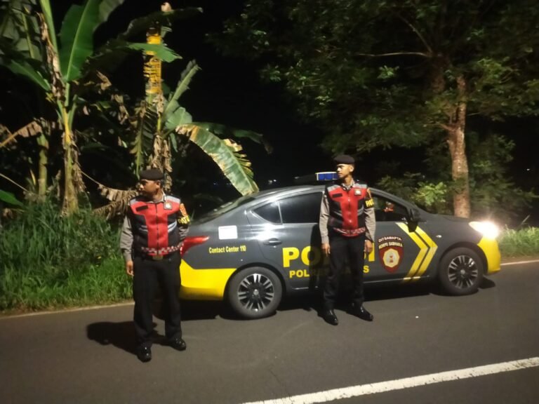 Sat Samapta Polres Ciamis Patroli Malam Hari Antisipasi Balap Liar dan Tindak Kriminalitas