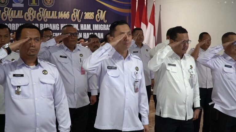 Rutan Kelas 1 Medan Ikuti Apel Bersama Dan Halal Bihalal Kemenko Hukum, Ham, Imigrasi dan Pemasyarakatan