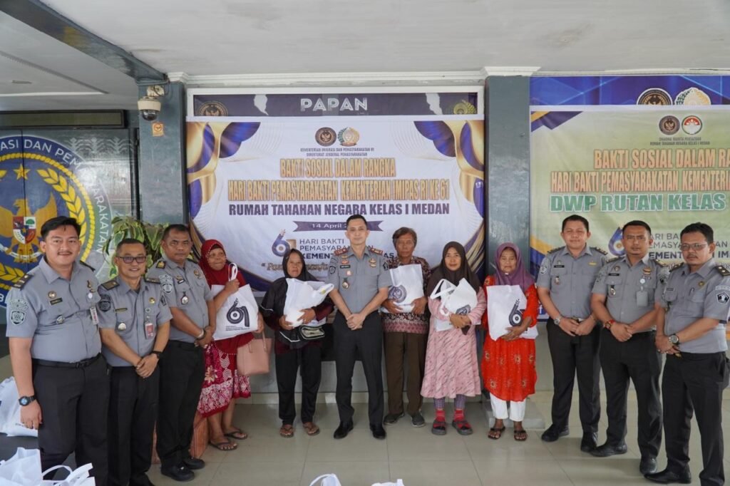 Rutan Kelas 1 Medan Gelar Bakti Sosial, Peringati Hari Bhakti Pemasyarakatan Ke-61