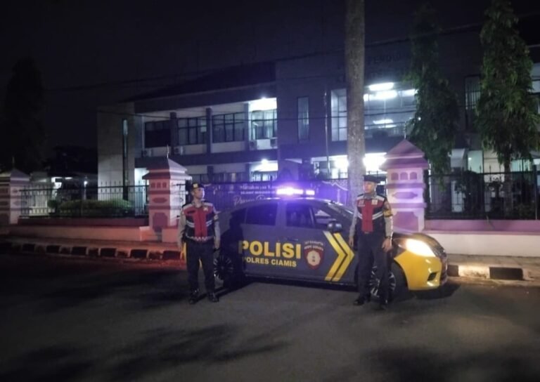 Sat Samapta Polres Ciamis Patroli Malam Hari Antisipasi Balap Liar dan Tindak Kriminalitas