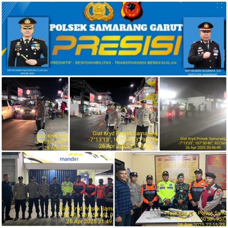 Giat KRYD Dalka Cipta Kondisi di Wilkum Polsek Samarang Berjalan Kondusif