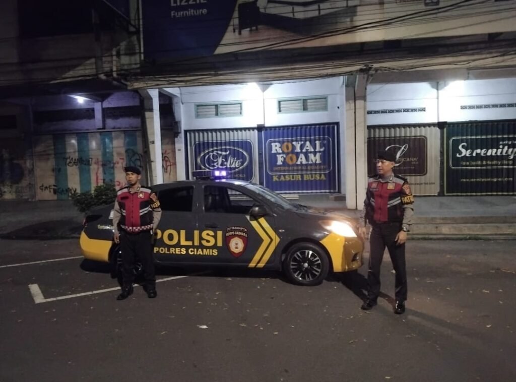 Sat Samapta Polres Ciamis Patroli Malam Hari Antisipasi Balap Liar dan Tindak Kriminalitas