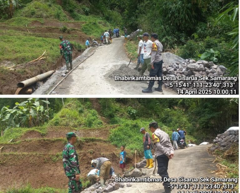 Sinergitas TNI Polri, Dalam Rangka Sambang RW, Di Wilayah Hukum Polsek Samarang.