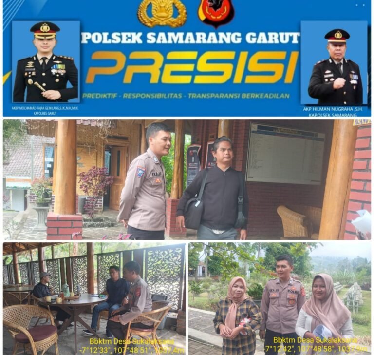 Polsek Samarang Giat Ngariung Kamtibmas Bersama Warga Desa Sukalaksana.