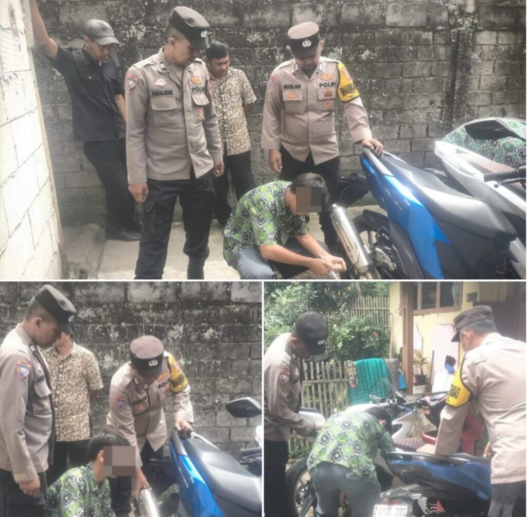 Polsek Leles Tertibkan Penggunaan Knalpot Brong di Kalangan Pelajar