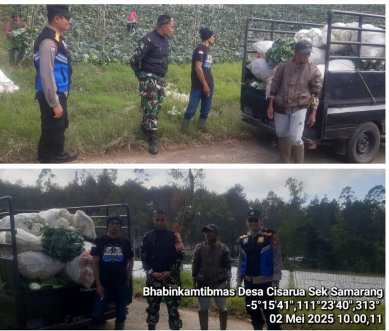 Sinergitas TNI Polri, Dalam Mewujudkan Wilayah Aman Dan Tertib Di Wilkum Polsek Samarang.