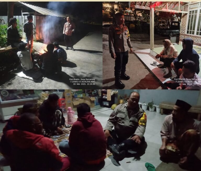 Cegah Gangguan Kamtibmas, Polsek Samarang Gelar Patroli Siskamling Dan Petugas Ronda Malam.