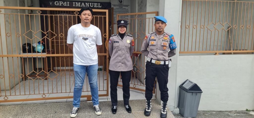 Cipkon Acara Keagamaan, Kapolsek Ciamis Pimpin Pengamanan di Gereja Pantekosta Ciamis