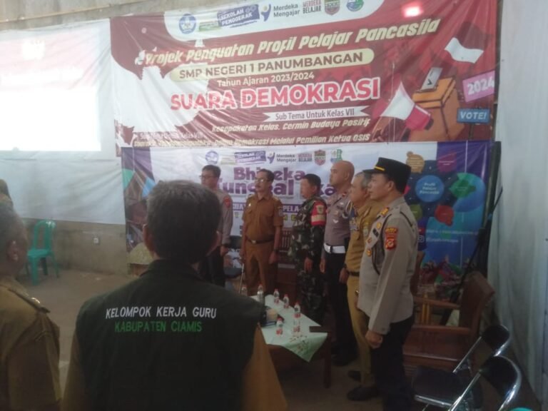 Polsek Panumbangan Bersama Pemkab Ciamis Sosialisasikan Larangan Berkendara untuk Siswa SD dan SMP