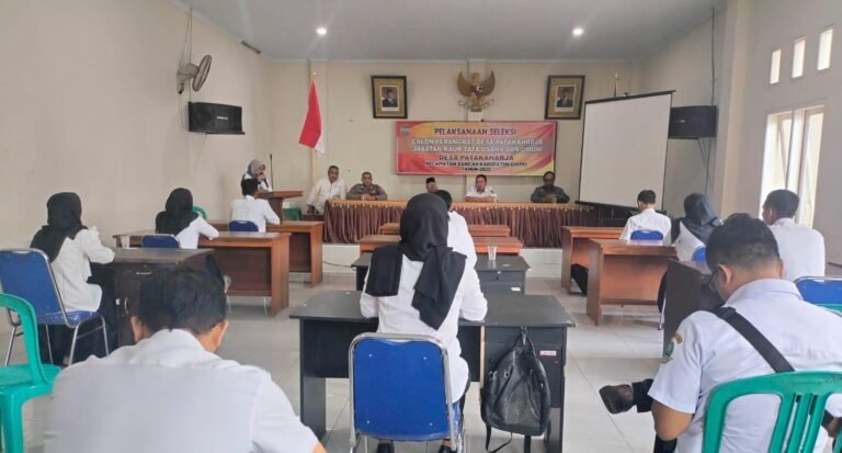 Polsek Rancah Polres Ciamis Monitoring Seleksi Calon Perangkat Kaur TU Desa Patakaharja