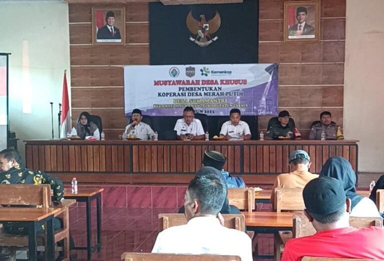 Warga Desa Sukamantri Bentuk Koperasi Merah Putih, Kapolsek Panjalu Dukung Penguatan Ekonomi Kerakyatan