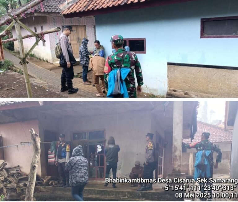 Sinergitas TNI-Polri Dalam Rangka Giat Sambang RW, di Wilkum Polsek Samarang.