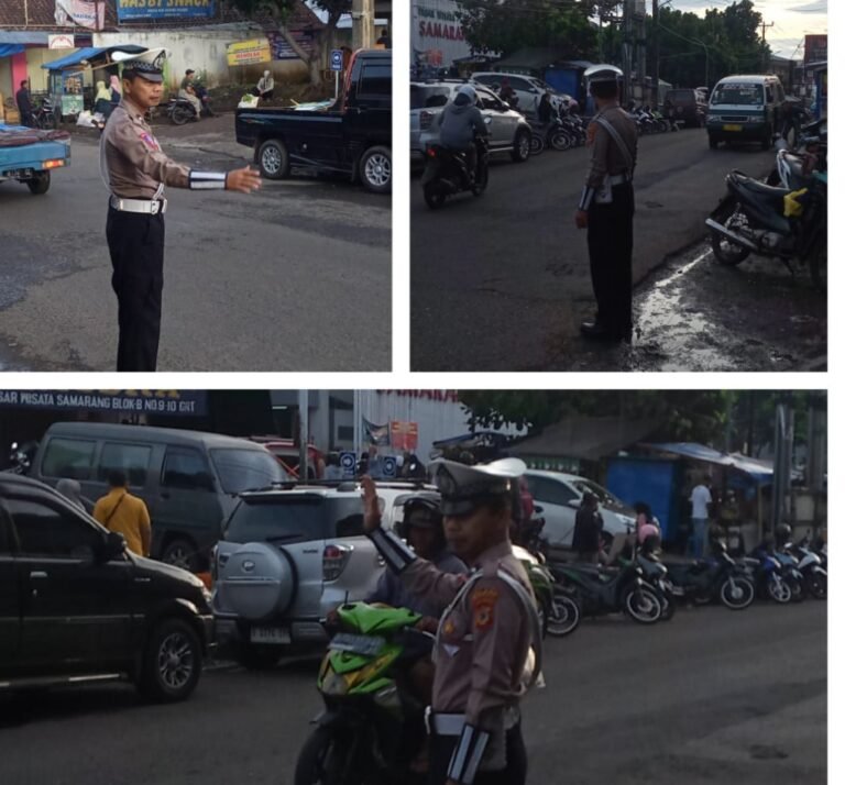 Giat Rutin Yang Di Tingkatkan, Polsek Samarang Lakukan Pengaturan Lalu Lintas