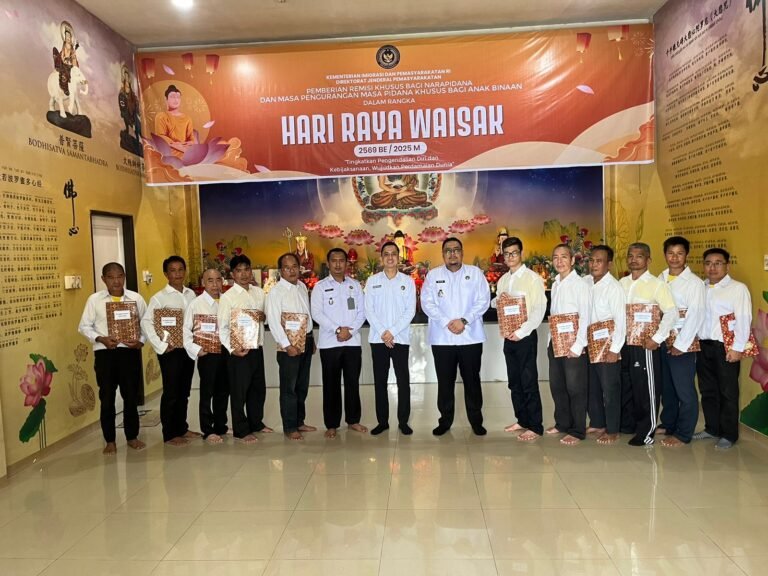 38 Orang Warga Binaan Rutan Kelas I Medan Dapatkan Remisi Khusus Waisak