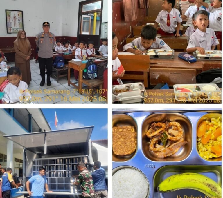 Polsek Samarang Bersama Anggota, Monitoring Pemberian Makan Bergizi Gratis